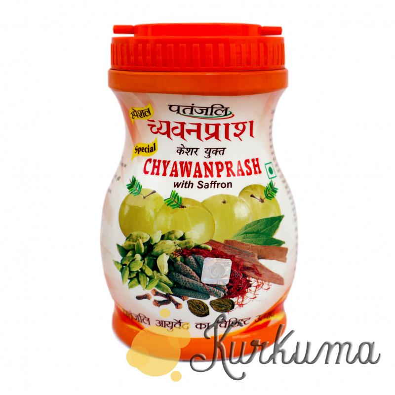 Чаванпраш с шафраном "Патанджали", 500 гр (Chyawanprash Patanjali ...